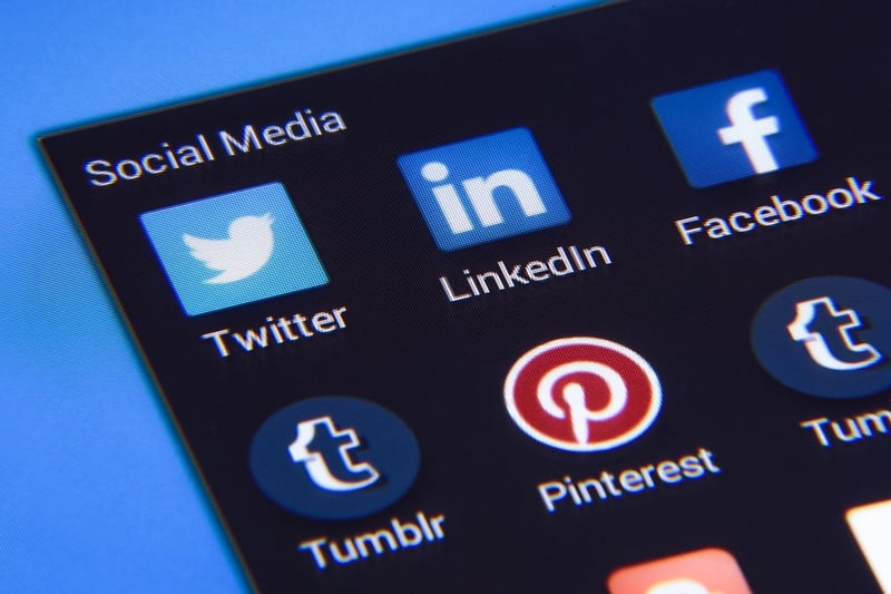 Social media icons representing corporate blunders